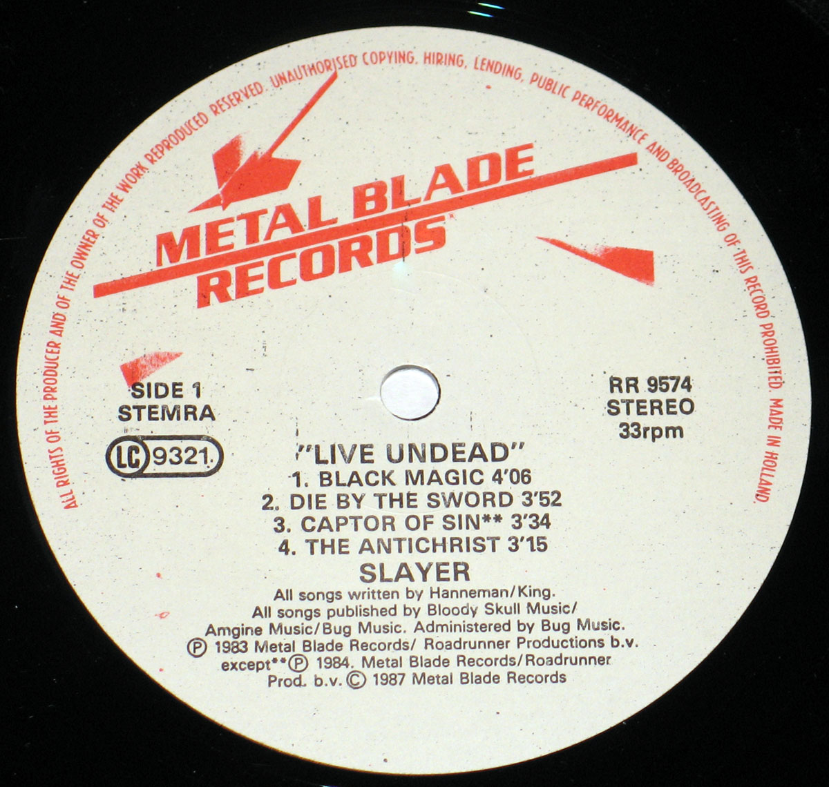 High Resolution Photo #3 SLAYER Live Undead 